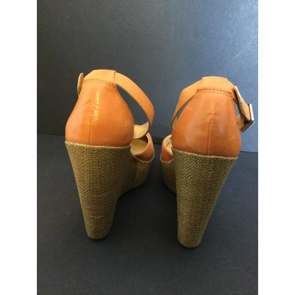 Korks by Kork Ease Women Shoes Wedge Platform Espadrille Heels Orange Size 10/42